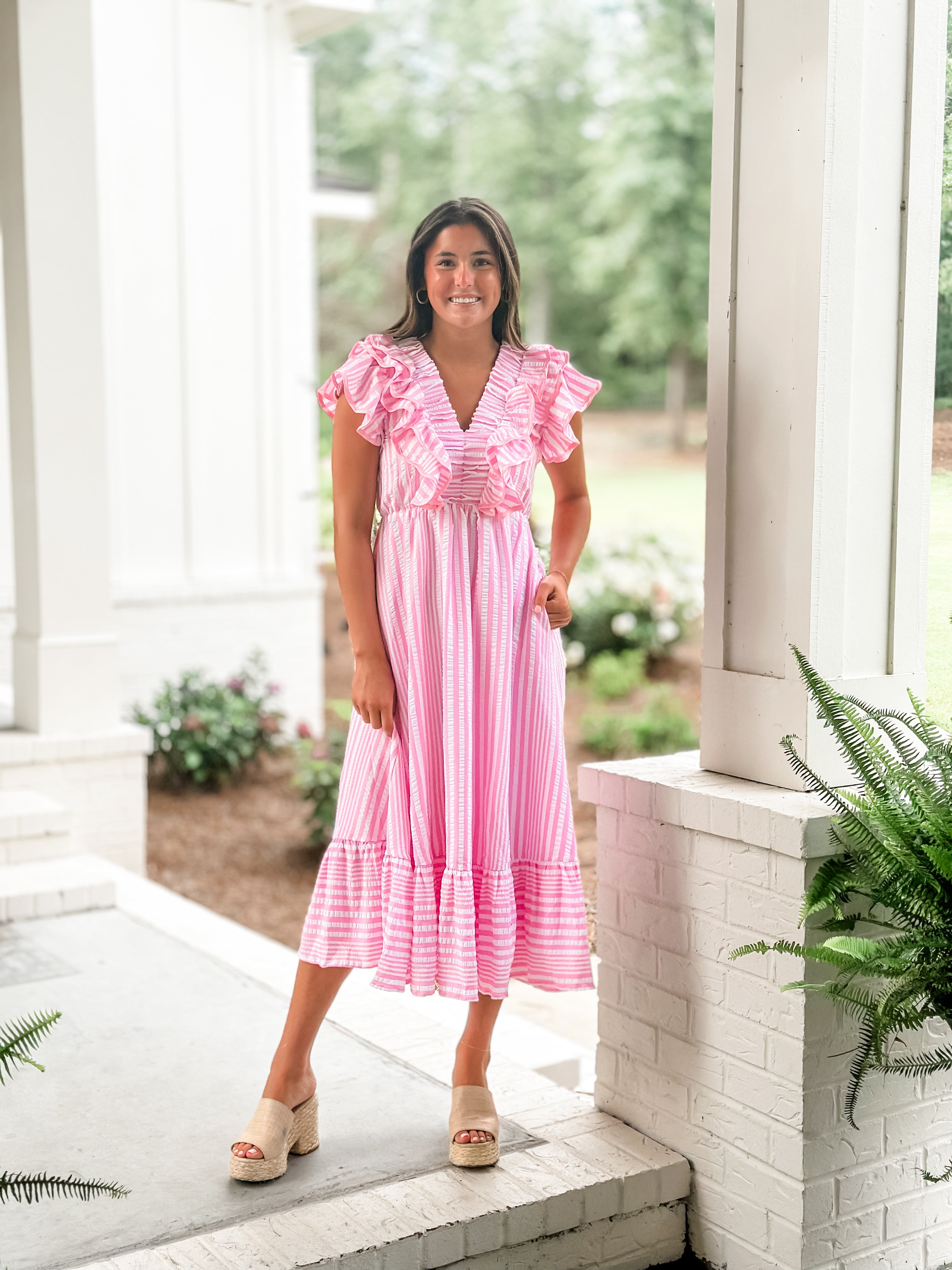 Striped Midi Dress