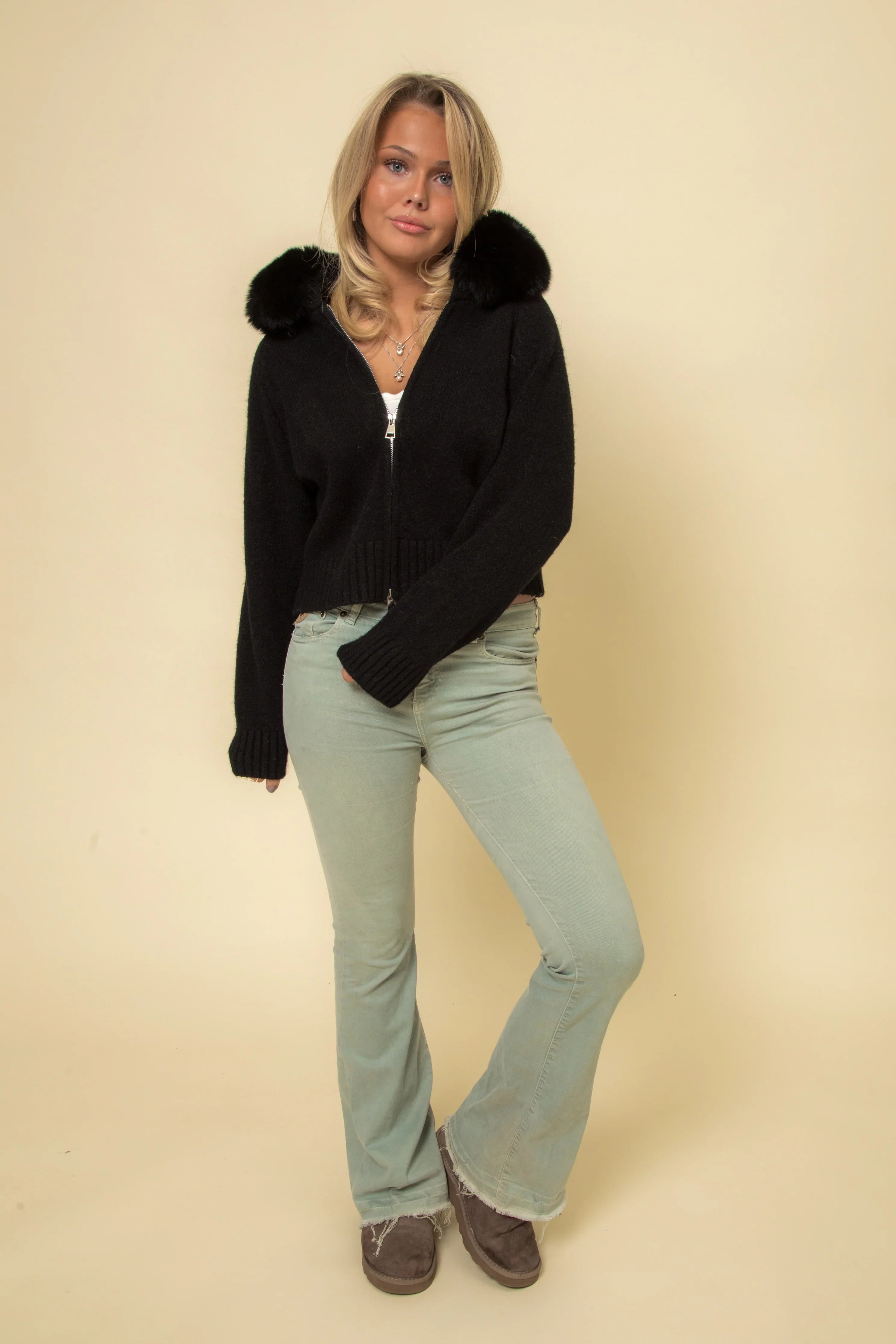 Faux Fur Sweater
